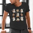 Cute Ghosts Reading Book Bookworm Halloween History Teacher Men's V-Neck T-Shirt, History Teacher Shirts, gift for family, gift for coworker Cute Ghosts Reading Book Bookworm Halloween History Teacher Men's V-Neck T-Shirt, History Teacher Shirts, gift for family, gift for coworker