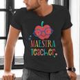 Cute Maestra Teacher Men's V-Neck T-Shirt, gift for family, gift for coworker Cute Maestra Teacher Men's V-Neck T-Shirt, gift for family, gift for coworker