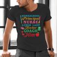 Cute Principal Nurse Lunch Lady Teacher Coach Homeschool Mom Men's V-Neck T-Shirt, gift for family, gift for coworker