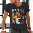 Cute Teach Love And Inspire Men Women Teacher Men's V-Neck T-Shirt, gift for family, gift for coworker