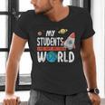 Cute Teacher My Students Are Out Of This World Space Men Women Kids Men's V-Neck T-Shirt, gift for family, gift for coworker
