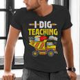 I Dig Teaching Dump Truck Construction Back School Teacher Men's V-Neck T-Shirt, gift for family, gift for coworker I Dig Teaching Dump Truck Construction Back School Teacher Men's V-Neck T-Shirt, gift for family, gift for coworker