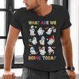 What Are We Doing Today Ghost PE Teacher Team Halloween Men's V-Neck T-Shirt, Pe Teacher Shirts, gift for family, gift for coworker
