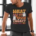 What Are We Doing Today Halloween PE Spooky Teacher Men's V-Neck T-Shirt, Pe Teacher Shirts, gift for family, gift for coworker