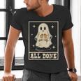 All Done Sign Language Ghost Speech Pathology Teacher Men's V-Neck T-Shirt, gift for family, gift for coworker