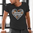 Drama Teacher Heart Pumpkin Ghost Halloween Kids Men's V-Neck T-Shirt, gift for family, gift for coworker Drama Teacher Heart Pumpkin Ghost Halloween Kids Men's V-Neck T-Shirt, gift for family, gift for coworker