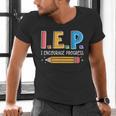 I E P I Encourage Progress Special Education Teacher Men's V-Neck T-Shirt, gift for family, gift for coworker I E P I Encourage Progress Special Education Teacher Men's V-Neck T-Shirt, gift for family, gift for coworker