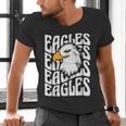 Eagles School Sports Fan Team Spirit Teacher Parent Student Men's V-Neck T-Shirt, gift for family, gift for coworker
