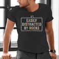 Easily Distracted By Rocks Geology Teacher Men's V-Neck T-Shirt, gift for family, gift for coworker Easily Distracted By Rocks Geology Teacher Men's V-Neck T-Shirt, gift for family, gift for coworker
