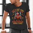 Eat Kids Punctuation Saves Lives Thanksgiving Turkey Teacher Men's V-Neck T-Shirt, gift for family, gift for coworker Eat Kids Punctuation Saves Lives Thanksgiving Turkey Teacher Men's V-Neck T-Shirt, gift for family, gift for coworker