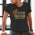 Lets Eat Kids Punctuation Turkey Thanksgiving Teacher Men's V-Neck T-Shirt, gift for family, gift for coworker