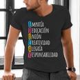 Educar Bilingual Spanish Teacher Men's V-Neck T-Shirt, gift for family, gift for coworker
