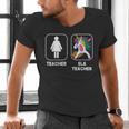 ELA Teacher Dabbing Unicorn Teacher Women Men's V-Neck T-Shirt, gift for family, gift for coworker ELA Teacher Dabbing Unicorn Teacher Women Men's V-Neck T-Shirt, gift for family, gift for coworker