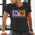 Elements Of Halloween Fear Periodically Chemistry Teacher Men's V-Neck T-Shirt, gift for family, gift for coworker