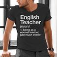 English Teacher Definition Back To School First Day Men's V-Neck T-Shirt, English Teacher Shirts, gift for family, gift for coworker