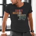 Equality Inclusion Diversity Equity Love Never Fails Teacher Men's V-Neck T-Shirt, gift for family, gift for coworker