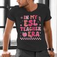 In My Esl Teacher Era Back To School ESL Teacher Groovy Men's V-Neck T-Shirt, Esl Teacher Shirts, Groovy Teacher Shirts, gift for family, gift for coworker In My Esl Teacher Era Back To School ESL Teacher Groovy Men's V-Neck T-Shirt, Esl Teacher Shirts, Groovy Teacher Shirts, gift for family, gift for coworker
