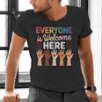 Everyone Is Welcome Here Shirt Teacher Men's V-Neck T-Shirt, gift for family, gift for coworker Everyone Is Welcome Here Shirt Teacher Men's V-Neck T-Shirt, gift for family, gift for coworker