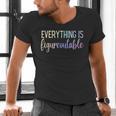 Everything Is Figureoutable Teacher Motivational - -Adults Small Short Sleeve Crew Collar Modern Fun Vacation Cotton Polyester Machine Wash Men's V-Neck T-Shirt, gift for family, gift for coworker Everything Is Figureoutable Teacher Motivational - -Adults Small Short Sleeve Crew Collar Modern Fun Vacation Cotton Polyester Machine Wash Men's V-Neck T-Shirt, gift for family, gift for coworker