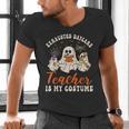 Exhausted Daycare Teacher Is My Costume Halloween Ghost Fun For Men Women Men's V-Neck T-Shirt, gift for family, gift for coworker Exhausted Daycare Teacher Is My Costume Halloween Ghost Fun For Men Women Men's V-Neck T-Shirt, gift for family, gift for coworker