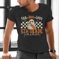 Fab Boo Lous 5th Grade Teacher Retro Ghost Spooky Halloween Men's V-Neck T-Shirt, gift for family, gift for coworker