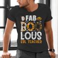 Faboolous ESL ESOL Teacher Spooky Teacher Halloween Costume For Men Women Men's V-Neck T-Shirt, Esl Teacher Shirts, gift for family, gift for coworker