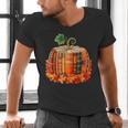 Fall Book Autumn Reading Teacher Halloween Pumpkin Season Men's V-Neck T-Shirt, gift for family, gift for coworker