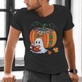 Fall Book Pumpkin Ghost Reading Books Halloween Teacher Men's V-Neck T-Shirt, gift for family, gift for coworker Fall Book Pumpkin Ghost Reading Books Halloween Teacher Men's V-Neck T-Shirt, gift for family, gift for coworker