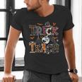 Fall Holiday Themed Thanksgiving Halloween Teacher Trick Or Men's V-Neck T-Shirt, gift for family, gift for coworker