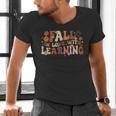 Fall In Love With Learning Autum Thanksgiving Teacher Kids Men's V-Neck T-Shirt, gift for family, gift for coworker
