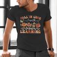 Fall In Love With Learning Autumn Teacher Thanksgiving Men's V-Neck T-Shirt, gift for family, gift for coworker Fall In Love With Learning Autumn Teacher Thanksgiving Men's V-Neck T-Shirt, gift for family, gift for coworker