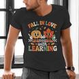Fall In Love With Learning Shirt Autumn Thanksgiving Teacher Men's V-Neck T-Shirt, gift for family, gift for coworker Fall In Love With Learning Shirt Autumn Thanksgiving Teacher Men's V-Neck T-Shirt, gift for family, gift for coworker