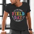 Field Day 2024 Let The Games Begin Teacher Kids Girls Boys Men's V-Neck T-Shirt, gift for family, gift for coworker Field Day 2024 Let The Games Begin Teacher Kids Girls Boys Men's V-Neck T-Shirt, gift for family, gift for coworker