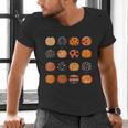 Folk Art Pumpkins Teacher Nurses Admin Witch Halloween Cute Men's V-Neck T-Shirt, gift for family, gift for coworker Folk Art Pumpkins Teacher Nurses Admin Witch Halloween Cute Men's V-Neck T-Shirt, gift for family, gift for coworker