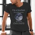 Full Moon Teacher Humor For Men Women Girls Kids Men's V-Neck T-Shirt, gift for family, gift for coworker