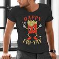 Fun Teacher Happy Fri Yay French Fries Friday Lovers Men's V-Neck T-Shirt, gift for family, gift for coworker