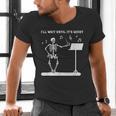Funny Skeleton Music Teacher I'Ll Wait Until It's Quiet Men's V-Neck T-Shirt, gift for family, gift for coworker Funny Skeleton Music Teacher I'Ll Wait Until It's Quiet Men's V-Neck T-Shirt, gift for family, gift for coworker