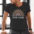 Future Teacher Kids Youth Girls Leopard Rainbow Women Men's V-Neck T-Shirt, Future Teacher Shirts, gift for family, gift for coworker