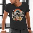 Future Teacher Kids Youth Girls Rainbow Pre-k Kindergarten Men's V-Neck T-Shirt, Future Teacher Shirts, gift for family, gift for coworker Future Teacher Kids Youth Girls Rainbow Pre-k Kindergarten Men's V-Neck T-Shirt, Future Teacher Shirts, gift for family, gift for coworker