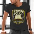 Grammar Police To Serve And Correct English Teacher Men's V-Neck T-Shirt, English Teacher Shirts, gift for family, gift for coworker