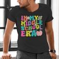 Groovy In My Middle School Era Back To School Teacher Men's V-Neck T-Shirt, Groovy Teacher Shirts, gift for family, gift for coworker