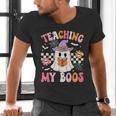 Groovy Teaching My Boos Teacher Ghost Halloween Teacher Men's V-Neck T-Shirt, Groovy Teacher Shirts, gift for family, gift for coworker Groovy Teaching My Boos Teacher Ghost Halloween Teacher Men's V-Neck T-Shirt, Groovy Teacher Shirts, gift for family, gift for coworker