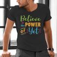 Growth Mindset Teacher Believe In The Power Of Yet Men's V-Neck T-Shirt, gift for family, gift for coworker