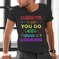 Growth Mindset Teacher Positive Message Inspirational Quote Men's V-Neck T-Shirt, gift for family, gift for coworker