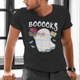 Halloween Books Librarian English Teacher Reader Reading Men's V-Neck T-Shirt, English Teacher Shirts, gift for family, gift for coworker