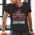 Halloween Costumes For Teachers Tired Teacher Costume Tee Men's V-Neck T-Shirt, gift for family, gift for coworker