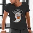 Halloween Cute Ghost Book Reading Teacher Men's V-Neck T-Shirt, gift for family, gift for coworker Halloween Cute Ghost Book Reading Teacher Men's V-Neck T-Shirt, gift for family, gift for coworker