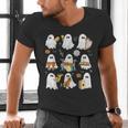 Halloween Ghost Music Teacher Playing Instruments Men's V-Neck T-Shirt, gift for family, gift for coworker Halloween Ghost Music Teacher Playing Instruments Men's V-Neck T-Shirt, gift for family, gift for coworker