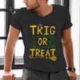 Halloween Math Teacher Trig Or Treat Student School College Men's V-Neck T-Shirt, gift for family, gift for coworker