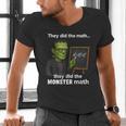 Halloween Monster Math Pun Teacher Humor Men's V-Neck T-Shirt, gift for family, gift for coworker